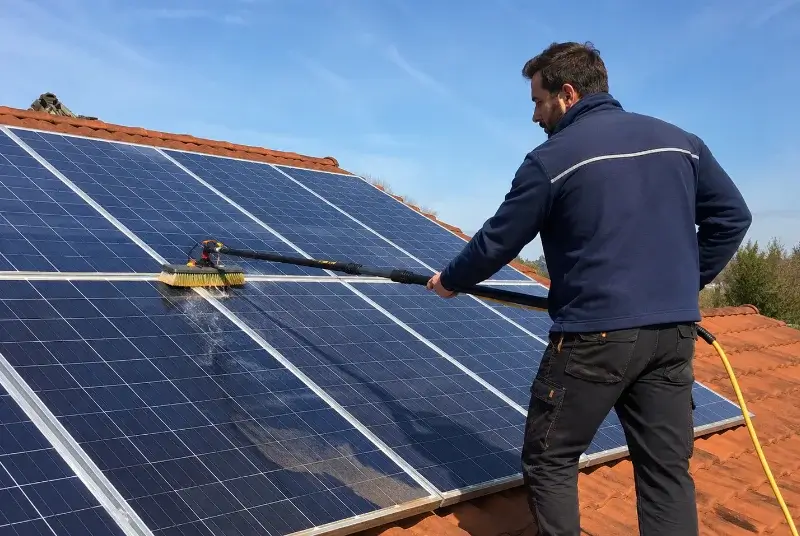 Nettoyage et entretien de panneaux solaires à Ispoure